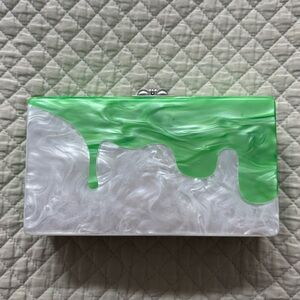 Edie Parker Slime Acrylic Clutch